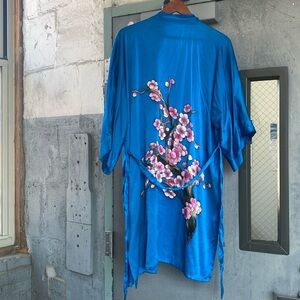 silk asian robe vintage robe